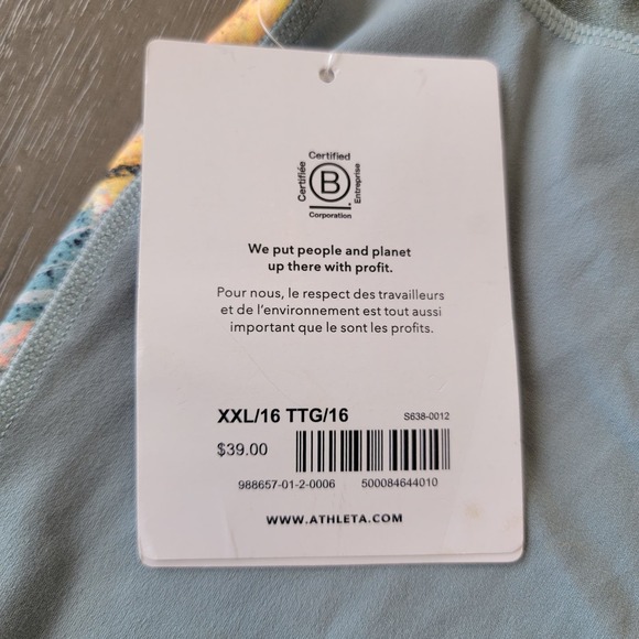 NWT Athleta Girl‎ X Simone Biles Bike Shorts Brushstroke Multi Girls Size XXL/16 - Picture 10 of 15